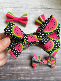 Baxter's Boutique - Bow Tie | Watermelon Polka Dog Bow
