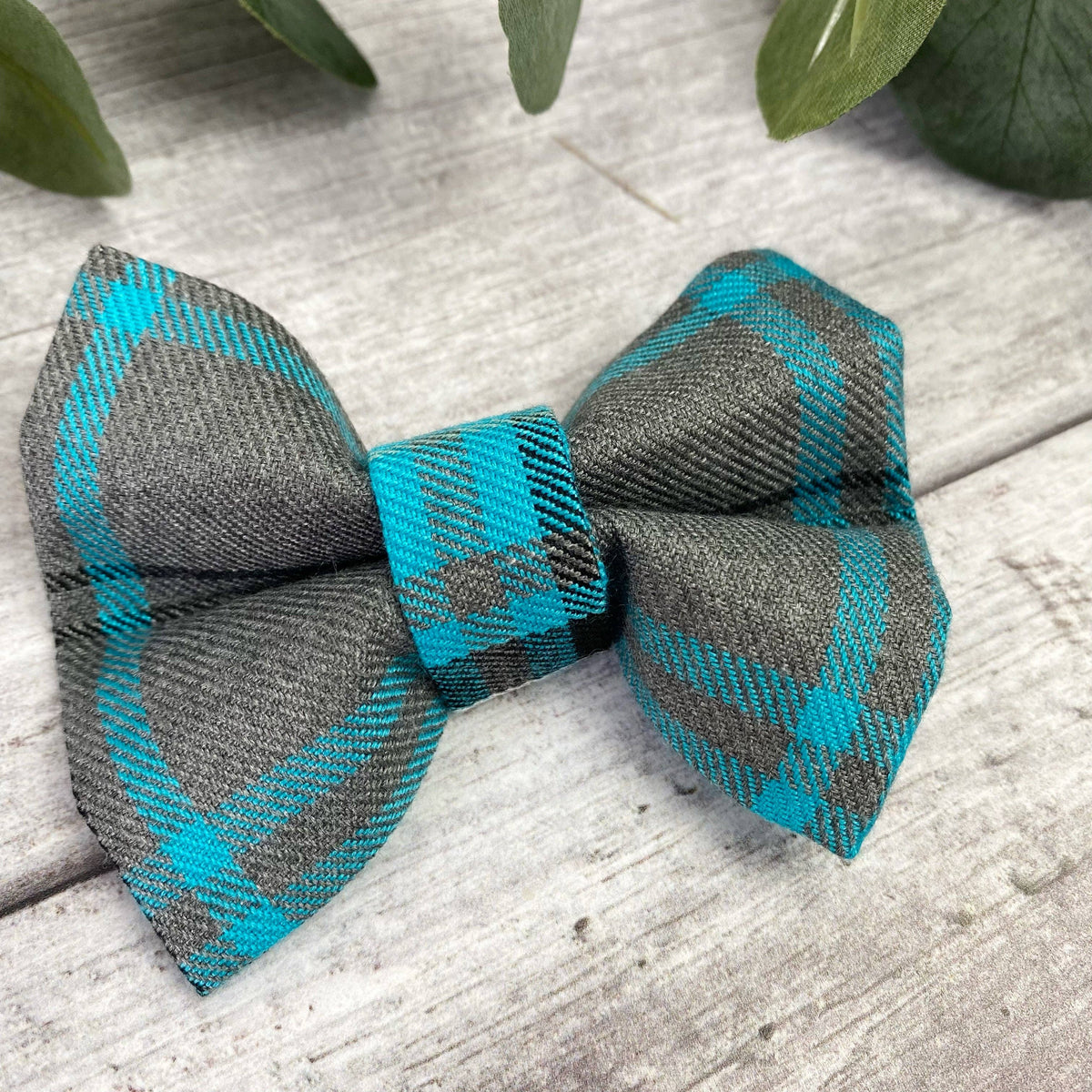 Baxter's Boutique - Bow Tie | Blue And Grey Tartan