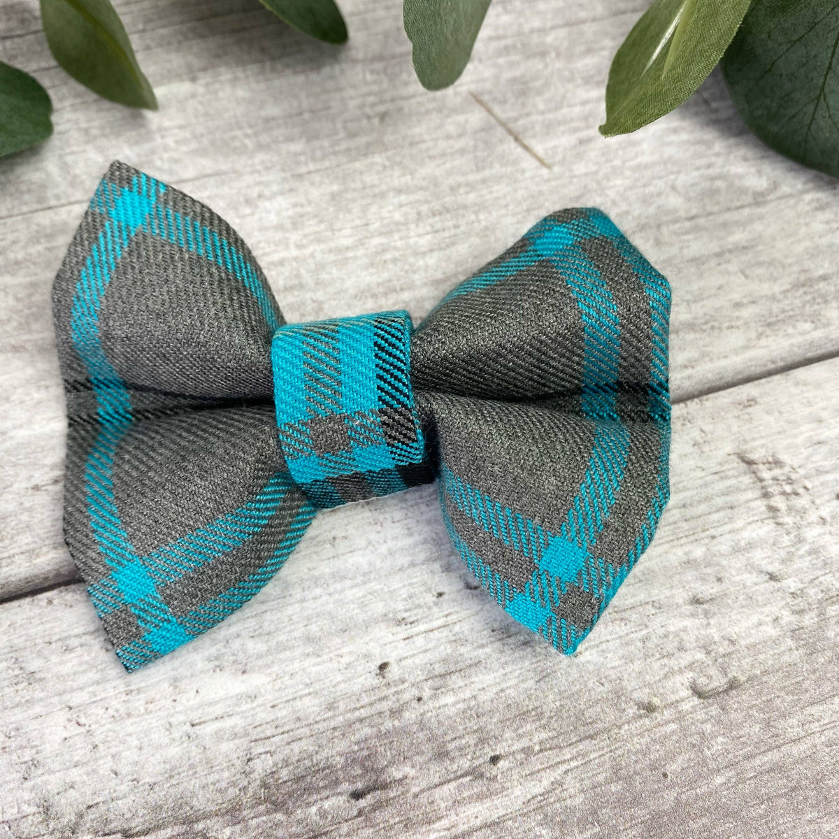 Baxter's Boutique - Bow Tie | Blue And Grey Tartan