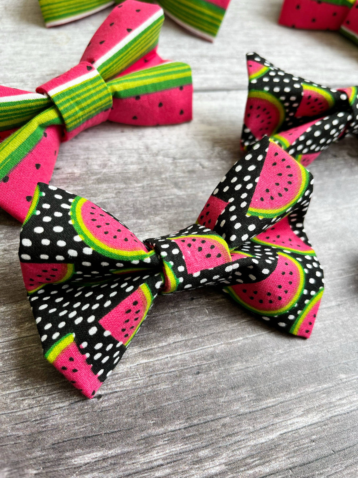 Baxter's Boutique - Bow Tie | Watermelon Polka Dog Bow